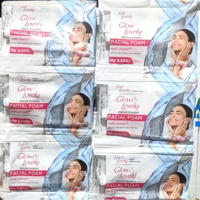 fair lovely foam renteng isi 12 sachet