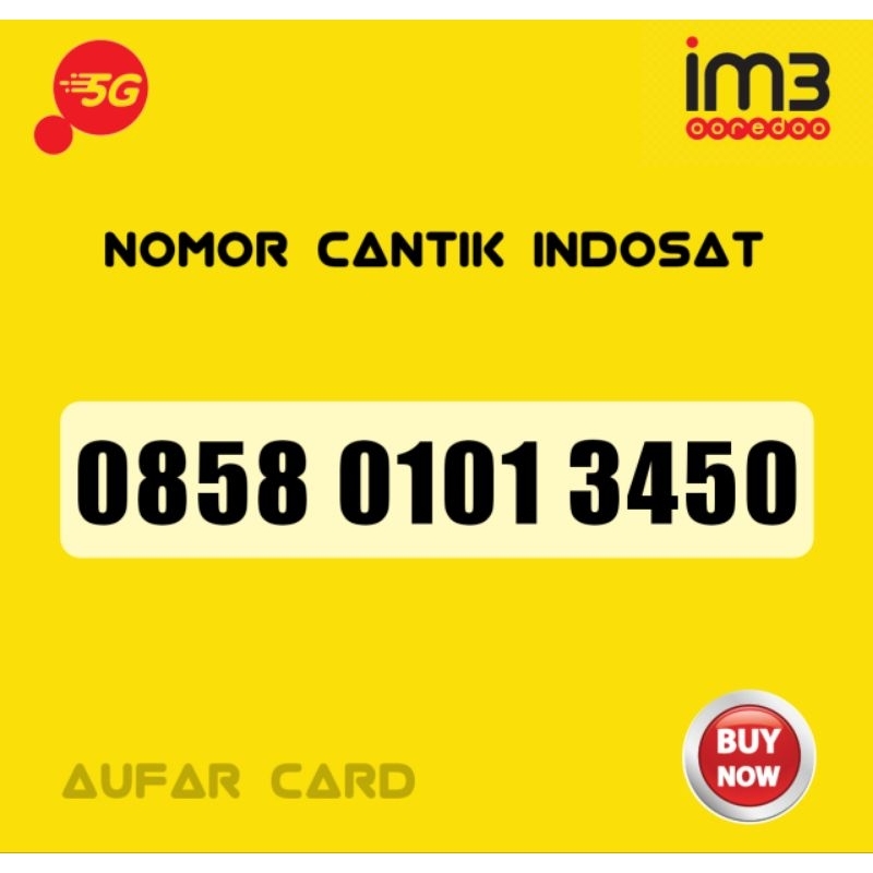 Nomor Cantik Indosat Im3 Jateng DIY rapi 0101 3450 ABAB 345