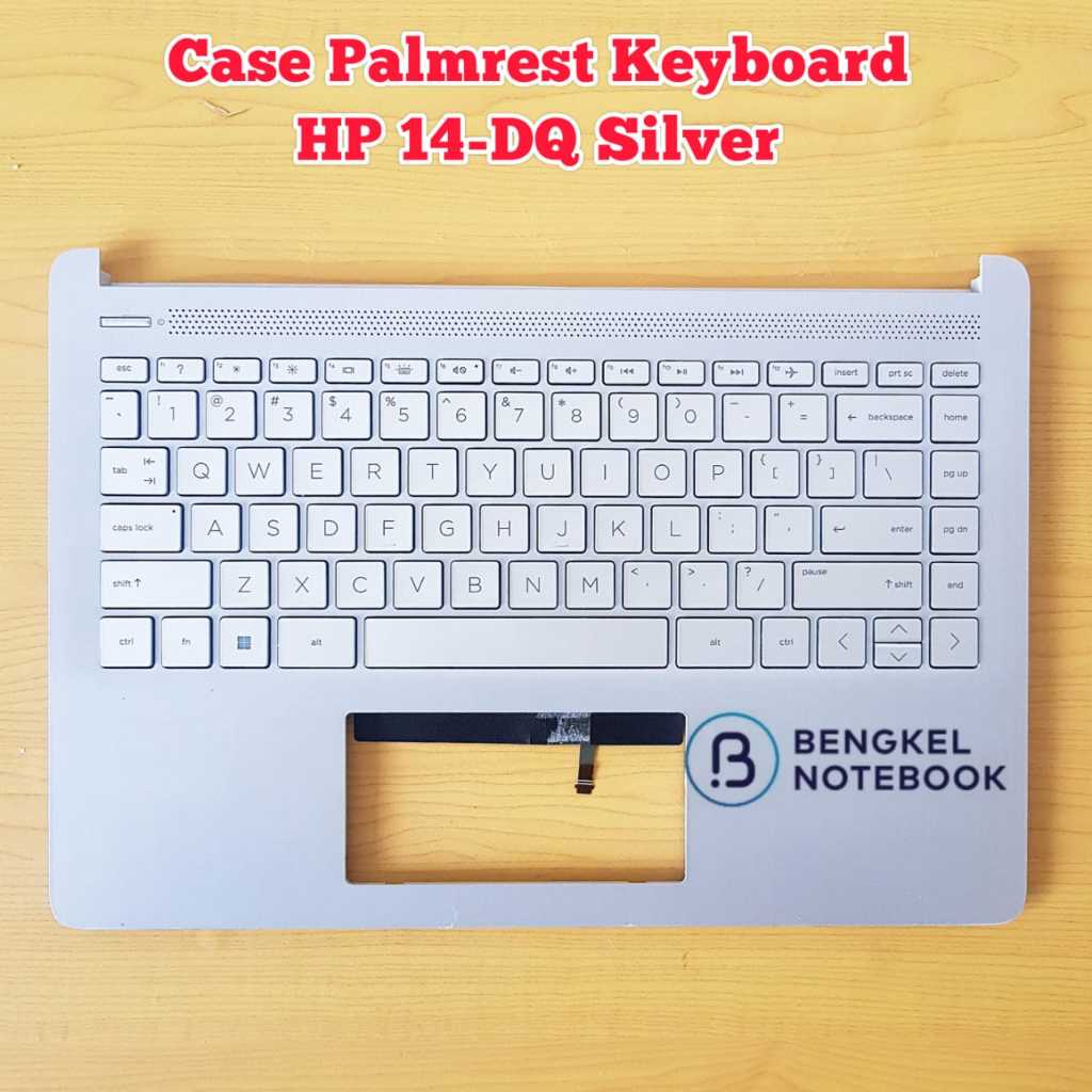 Case Casing Palmrest Keyboard HP 14-DR 14-DQ 14-FQ 14S-FR 14S-DR 14S-DQ 14S-FQ TPN-Q221 Silver