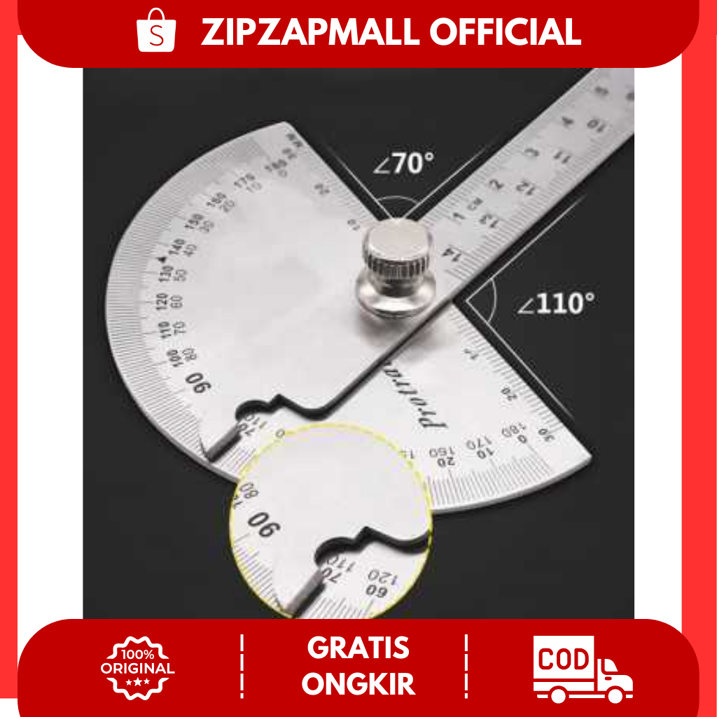 

Protractor Penggaris Busur Derajat Measuring 14.5cm 180 Degree / Penggaris Jangka Protractor Busur Sudut Derajat Roundhead Measuring Ruler Aluminium / Busur Derajat Stainless Protactor Alat Ukur Sudut Degree Protractor Busur Protractor Penggaris Jangka