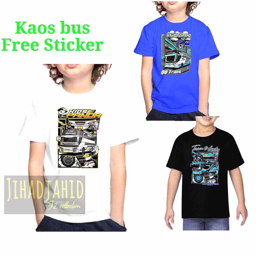 Baju Kaos Anak Bus Mania