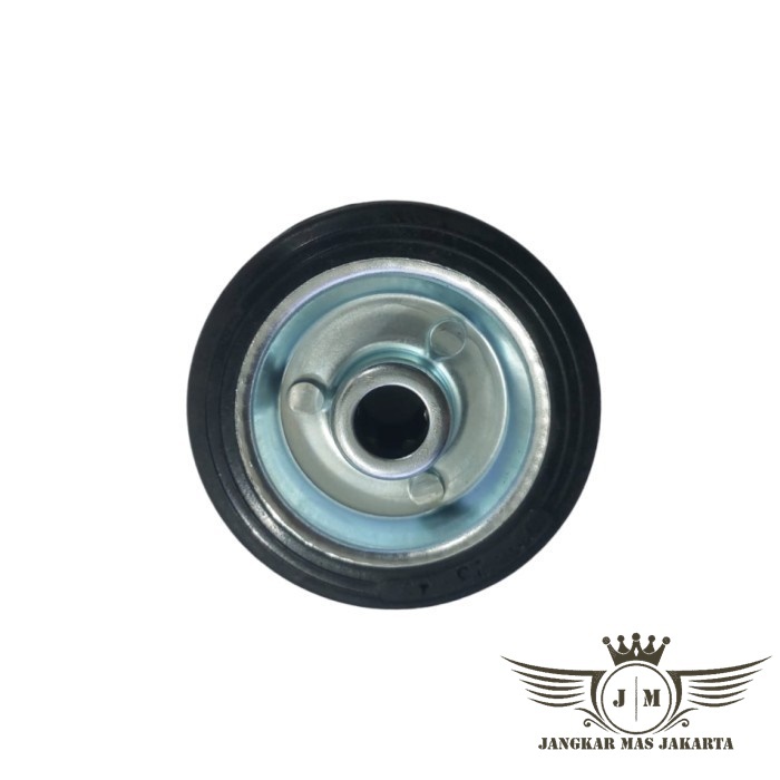 JKM Roda Ban Troli Trolley Karet Hitam 3 Inch 7cm Roda Etalase Meja Gerobak Wheel Only Roda Only