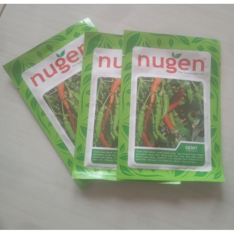 Benih Cabe Rawit Genit 10 gram - Benih Cabai Rawit Hijau Merunduk Cap Nugen
