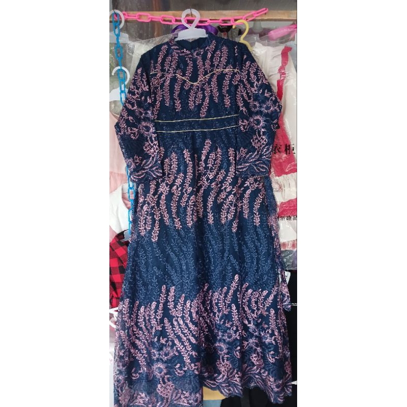 Gamis brukat anak tanggung/gamis brukat anak navy