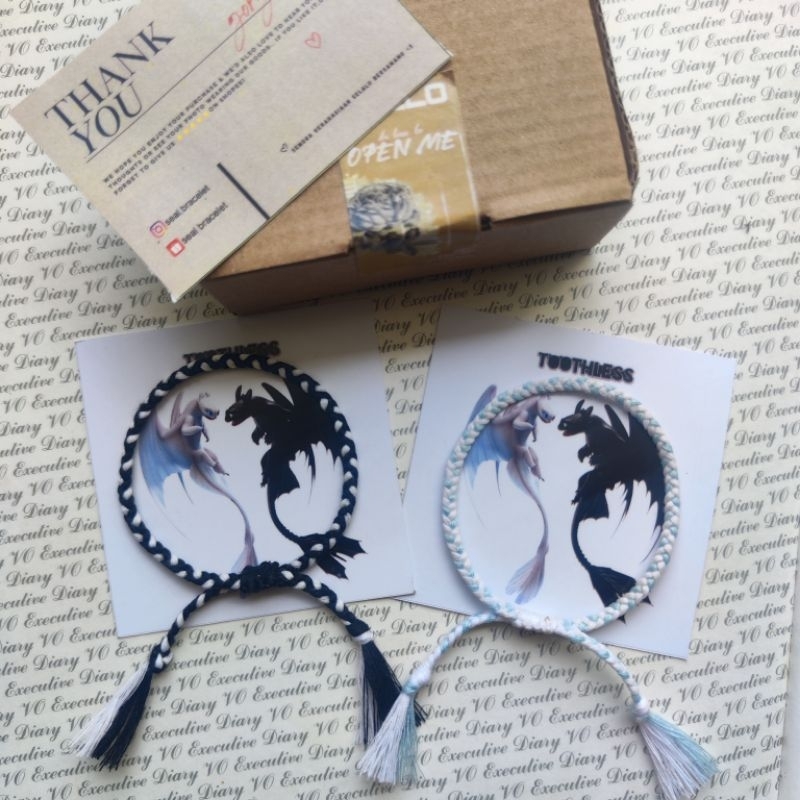 Gelang Couple toothles & light fury | gelang how to train your dragon