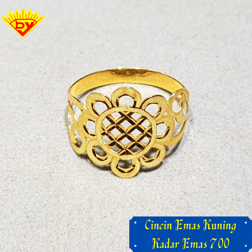 Cincin Emas Kuning 900 Kadar Emas 700