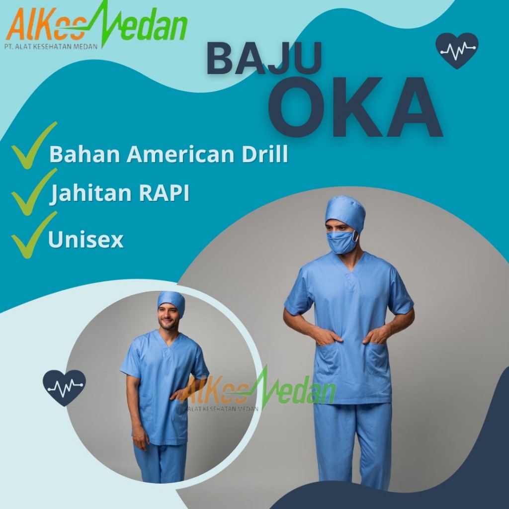 BAJU OKA LENGAN PENDEK / BAJU PERAWAT OKA / BAJU SERAGAM OK BAJU JAGA ALKES MEDAN ALKESMEDAN