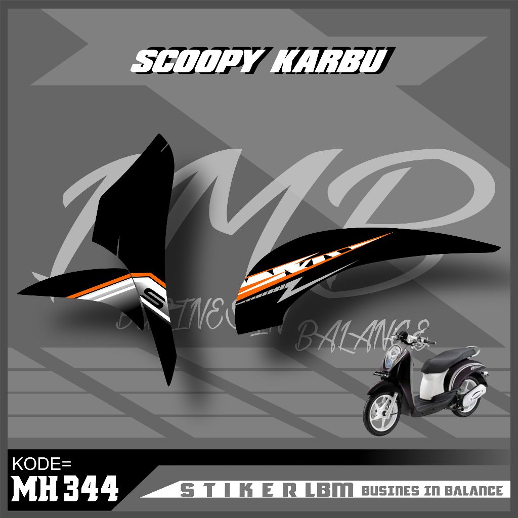Stiker Striping Scoopy karbu List Variasi