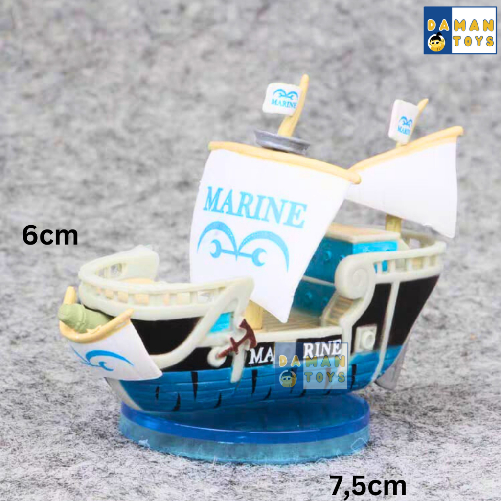 [READY] Hiasan Kue Kapal One Piece |  Miniatur Mainan Kapal One Piece Going Merry Thousand Sunny Mar