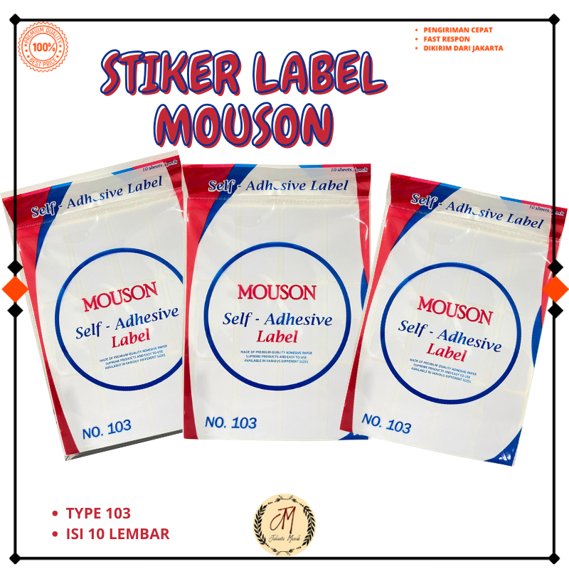 

Label Stiker Sticker Self Adhesive Labels Stiker Tempel No 103 Label Buku Isi 10 Lembar JMR