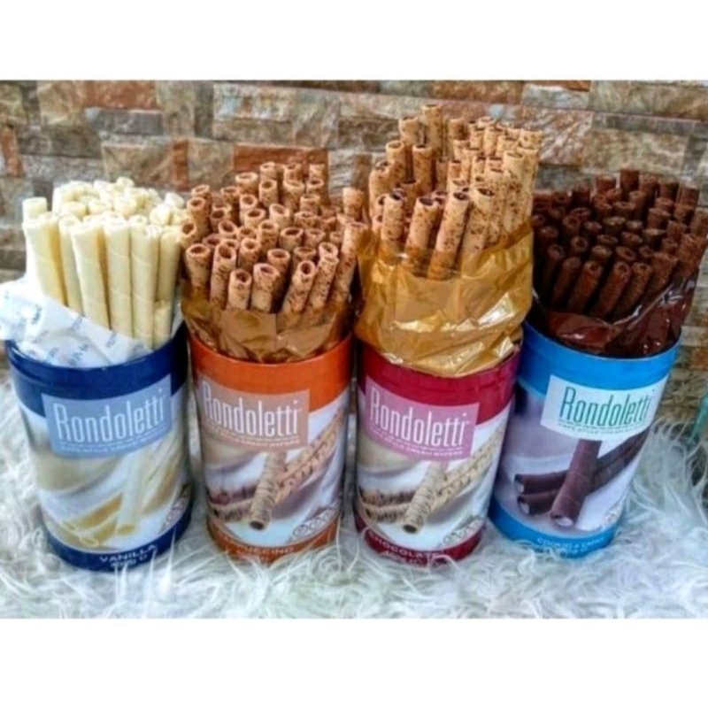 

Rondoletti Astor Wafer Stick 400gr 1 Dus isi 12 Kaleng