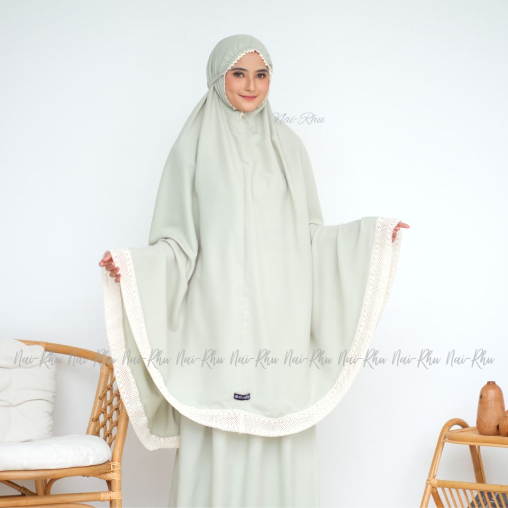 Mukena Dewasa Katun Polos Renda syahnazSeries