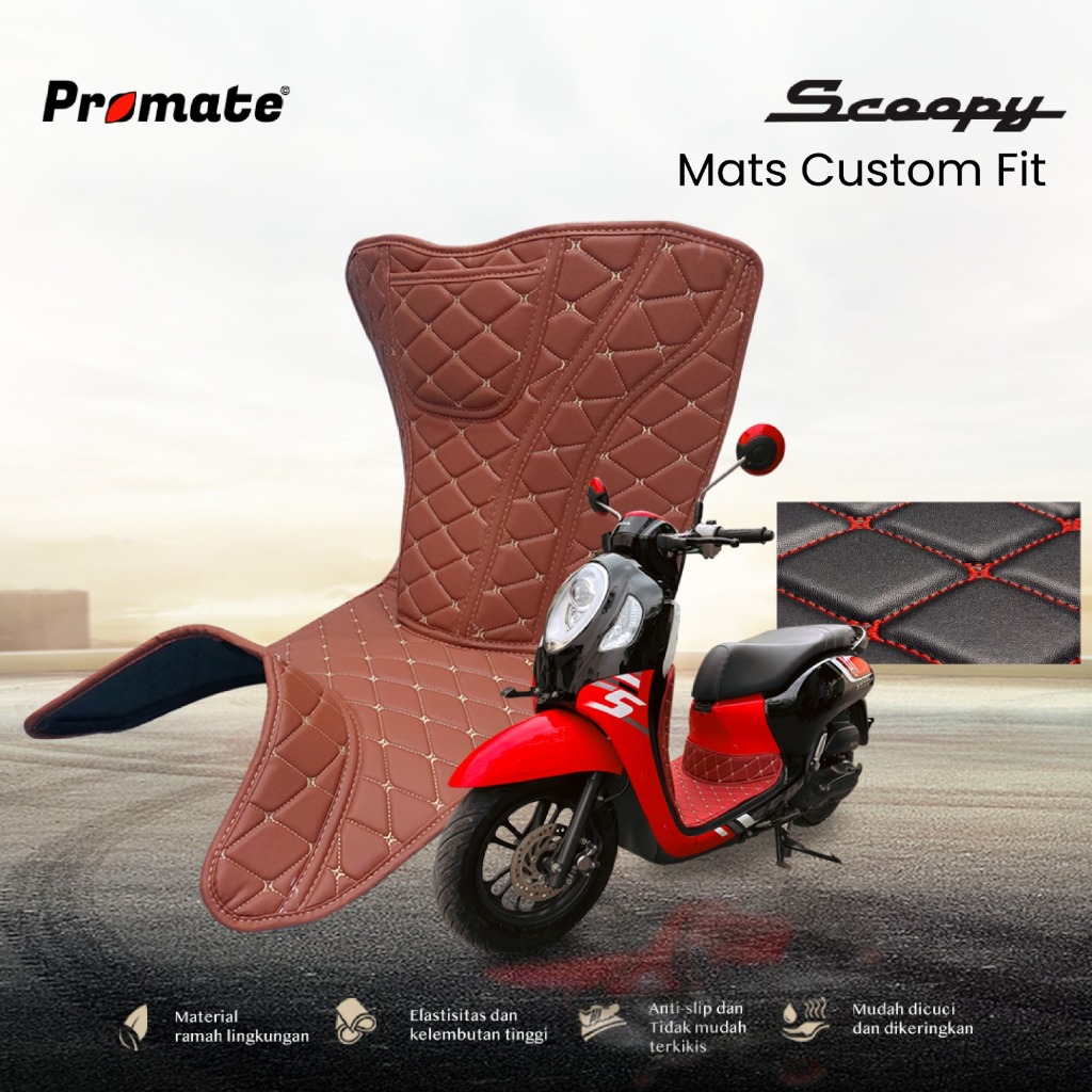 Karpet Motor honda Scoopy Terbaru,JK Karpet Material Synthetic Leather Karpet Kulit Premium,Motor ho