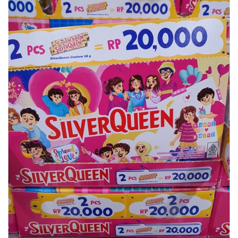 

Silverqueen Cashew 2piece 58gr Expired 23 Maret 2025