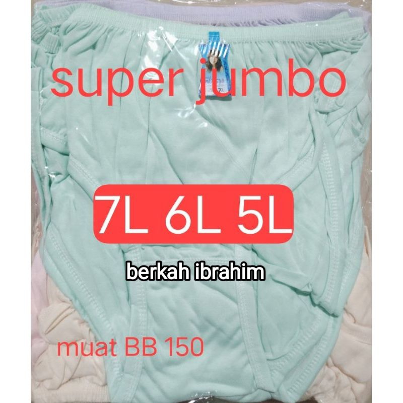 Celana dalam wanita jumbo katun 7L/xxxxxxL
