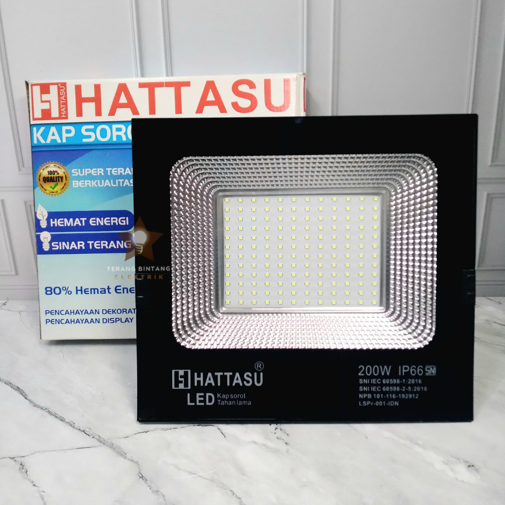 Lampu sorot Led 200 watt Hattasu lampu sorot tembak Led 200 w outdoor putih dan kuning