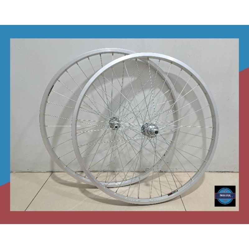 WHEEL SET SEPEDA UKURAN 26 SILVER VELG 26 SIAP PAKAI VELG 26 JADI SILVER NEW VELG UNITED 26 TEBAL