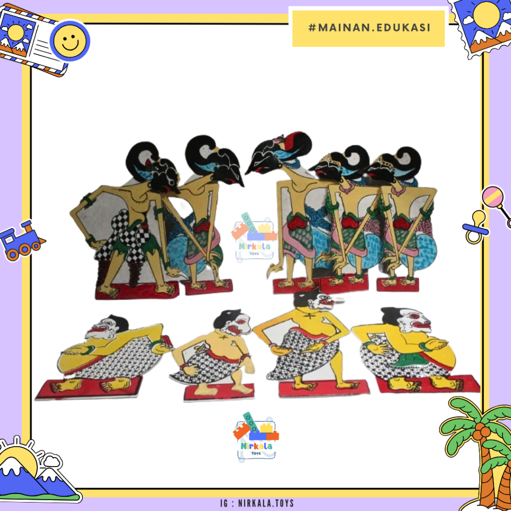 Wayang Punokawan Dan Pandawa 5/Mainan Edukasi