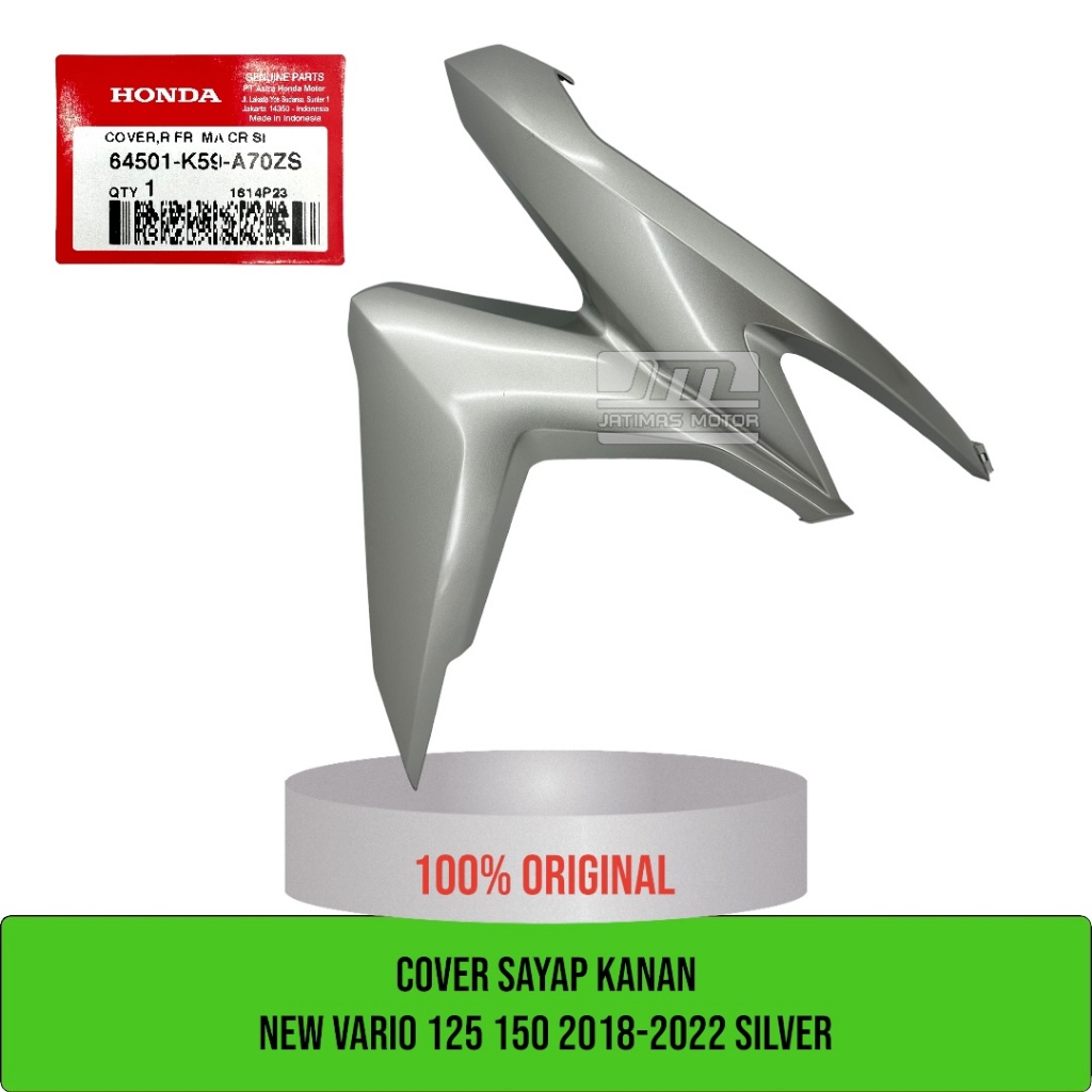 Cover sayap vario 125 150 led 2018-2022 silver 64501-K59-A70ZS 64601-K59-A70ZS
