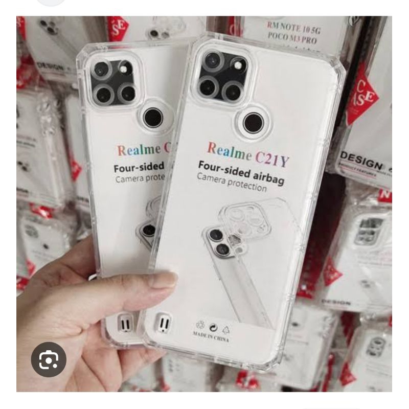 case bening airbag transparan realme c21y/c25y