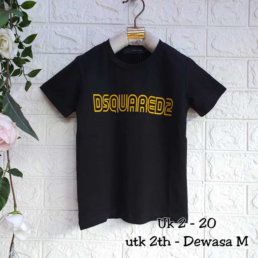 Kaos Couple Anak & Dewasa Grafik DSquared 2 Warna Import