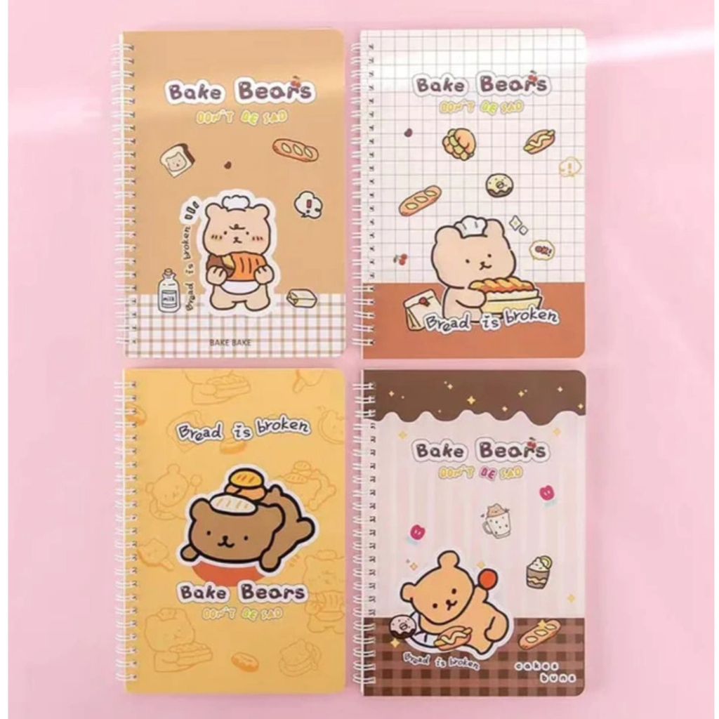 

Buku Catatan / Ruled Notebook MOKA MK-2264 A5 Bake Bear