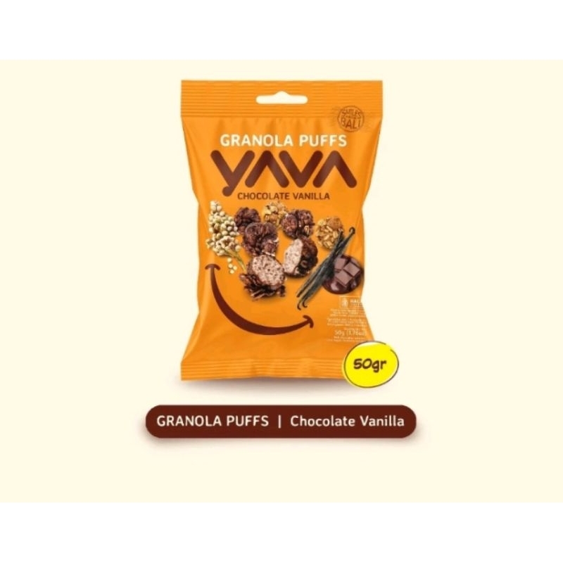 

Yava Granola Puff Chocolate Yava Snack Granola East Bali Yava granola Puff coklat Yava Snack HALAL