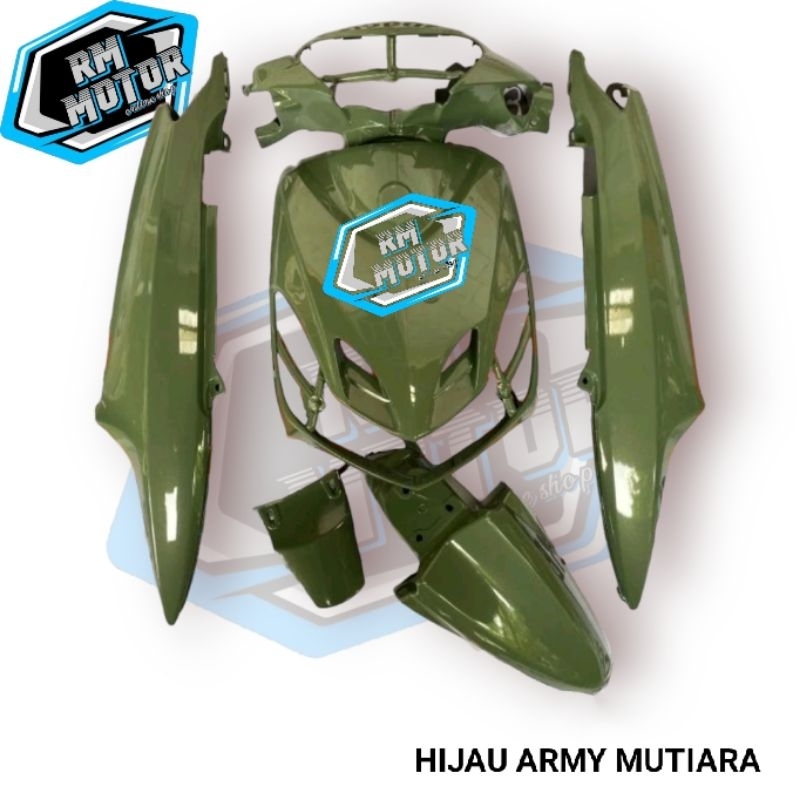 Full body halus Mio Smile Hijau Army Mutiara ( Bisa request semua Warna ) / Body halus Mio smile kar