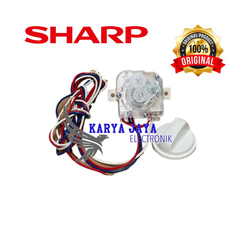 [ SHARP ES-T65M ]TIMER MESIN CUCI SHARP ORIGINAL 3 KABEL + KNOP 1 SET