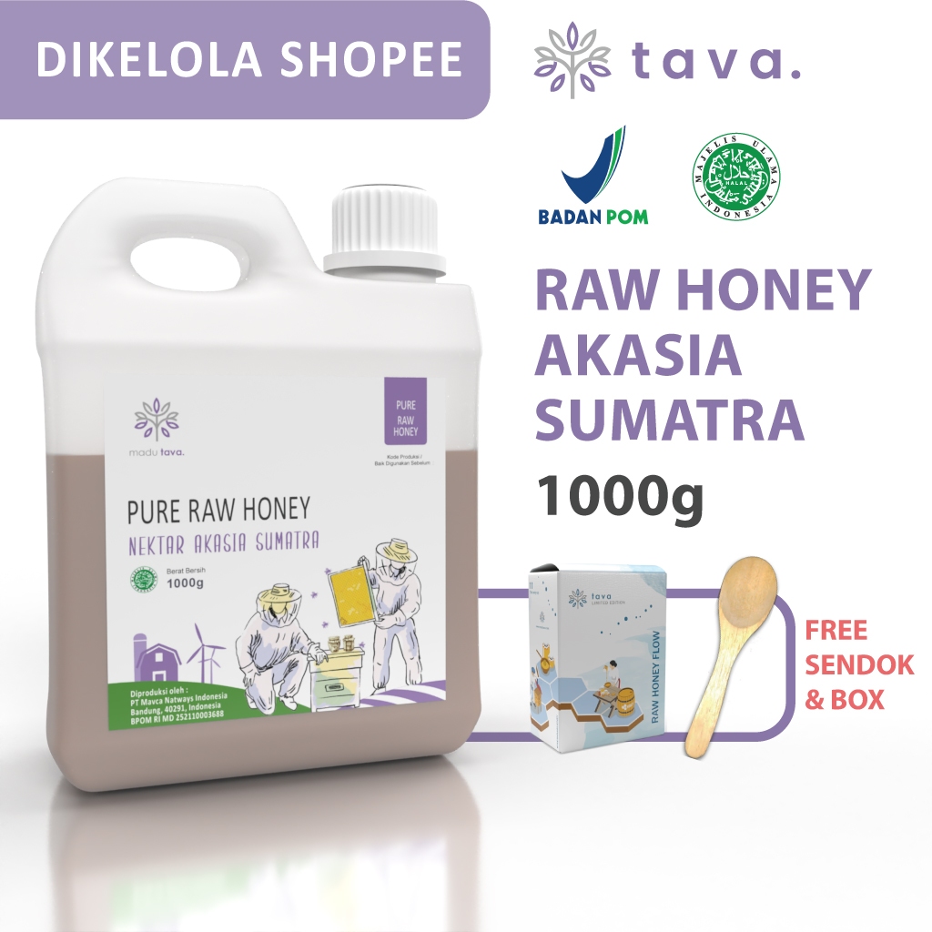 

Madu Asli Murni 1kg Tava Grade A Nektar Akasia Sumatra 100% Alami Pure Natural Raw Honey