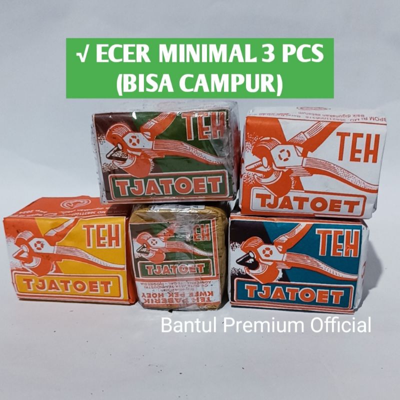 

TEH TJATOET ISTIMEWA 40 dan 80 gram Bungkus Hijau Biru Merah Kuning (Ecer Min. 3 pcs)