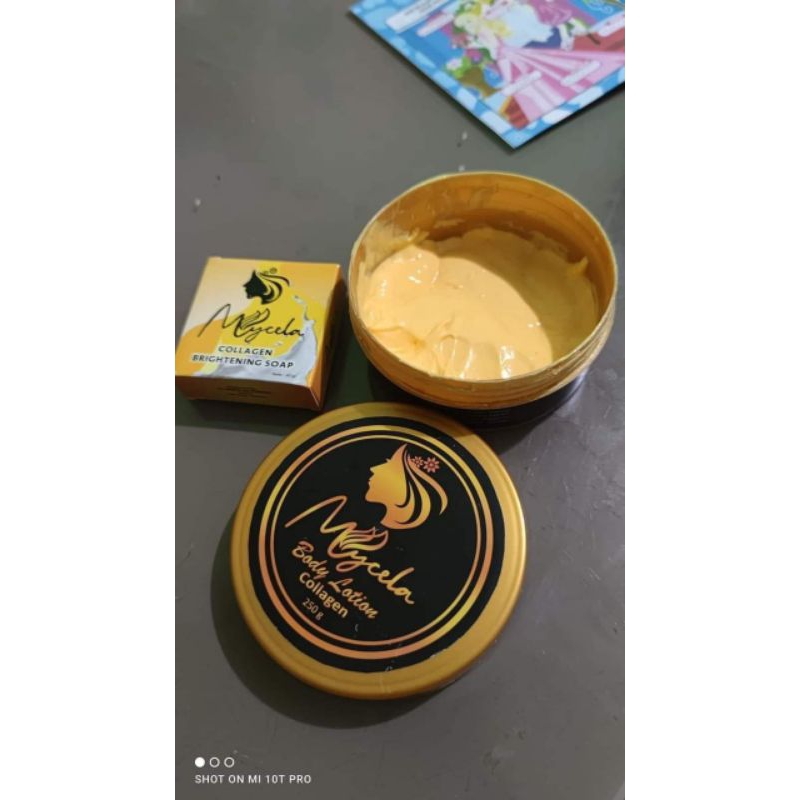 Mycela Body lotion + Sabunpemutih collagen BPOM + arbutin +susu gratis sheetmask