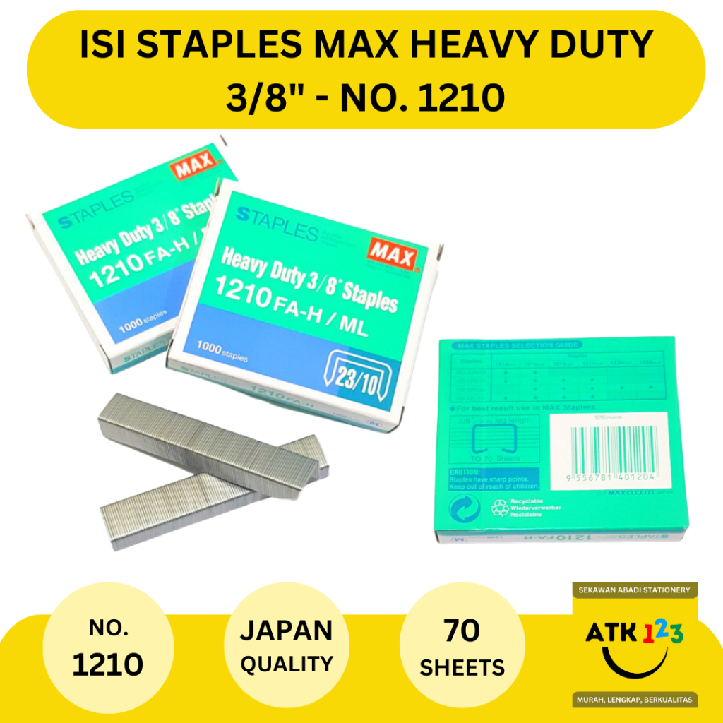 

Staples / Isi Jepretan Merk Max No. 1210