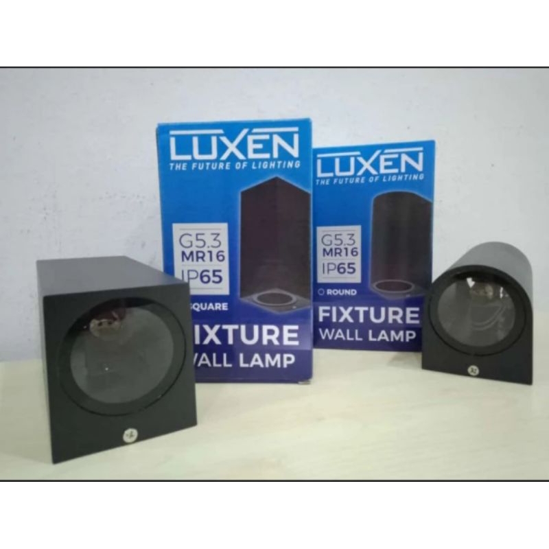LUXEN KAP LAMPU DINDING DUA SISI MR16 GU5.3 WALL LAMP LUXEN IP65