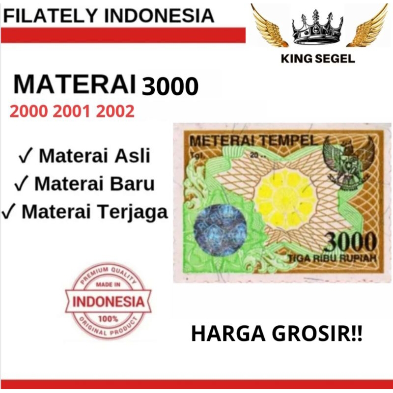 

Materai 3000 Tahun 2000 2001 2002 (NEW)