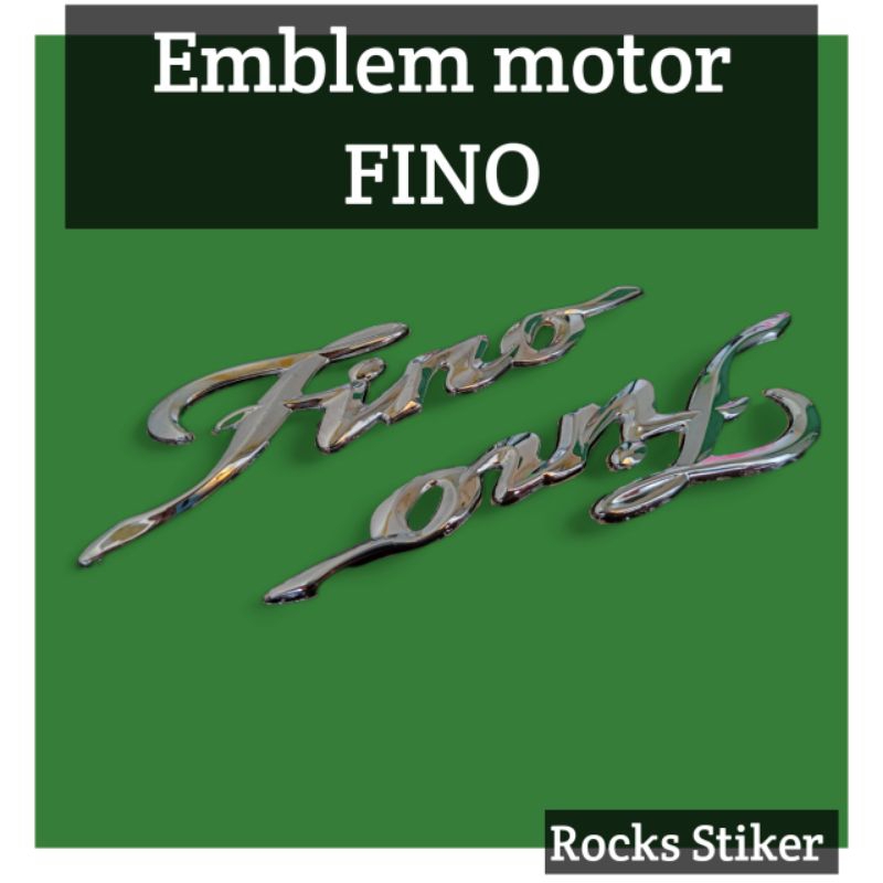 Emblem Motor Yamaha Fino / Emblem fino timbul chrome sepasang / emblem fino Chrome/ yamaha fino / Em