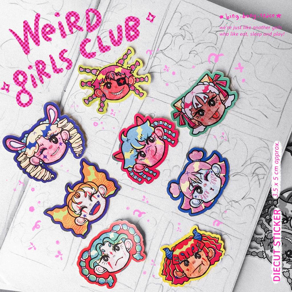 

Sticker Weird Girls Club - Diecut Sticker