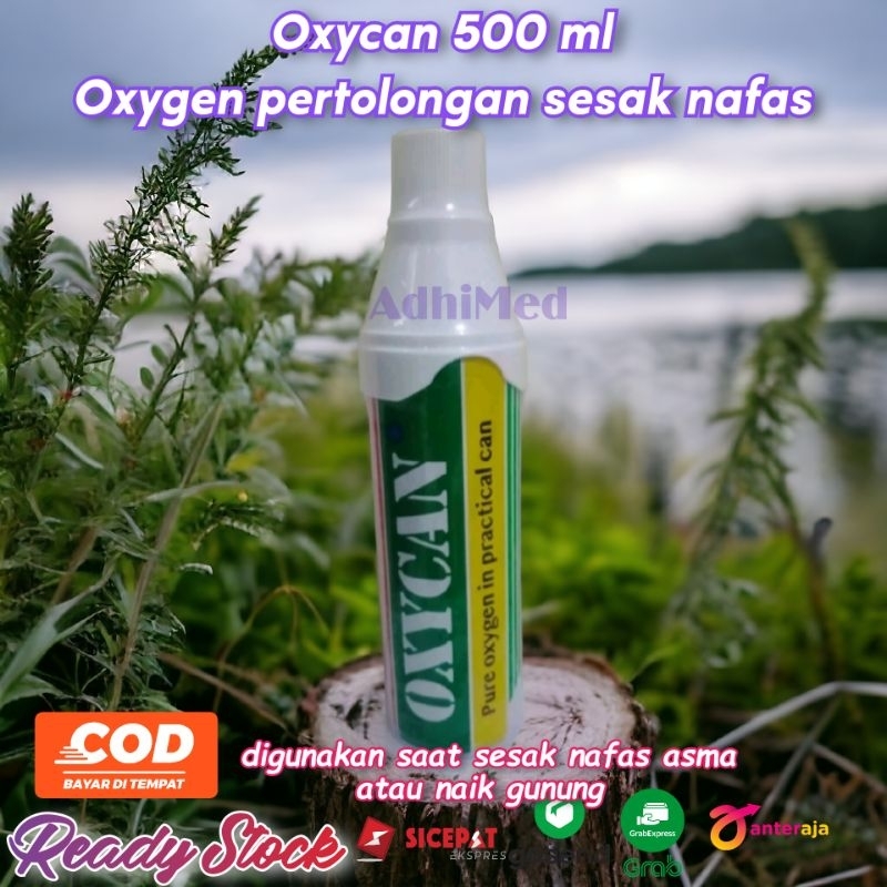 oxycan 500ml / oksigen portabel 500ml / oksigen darurat untuk asma sesak nafas