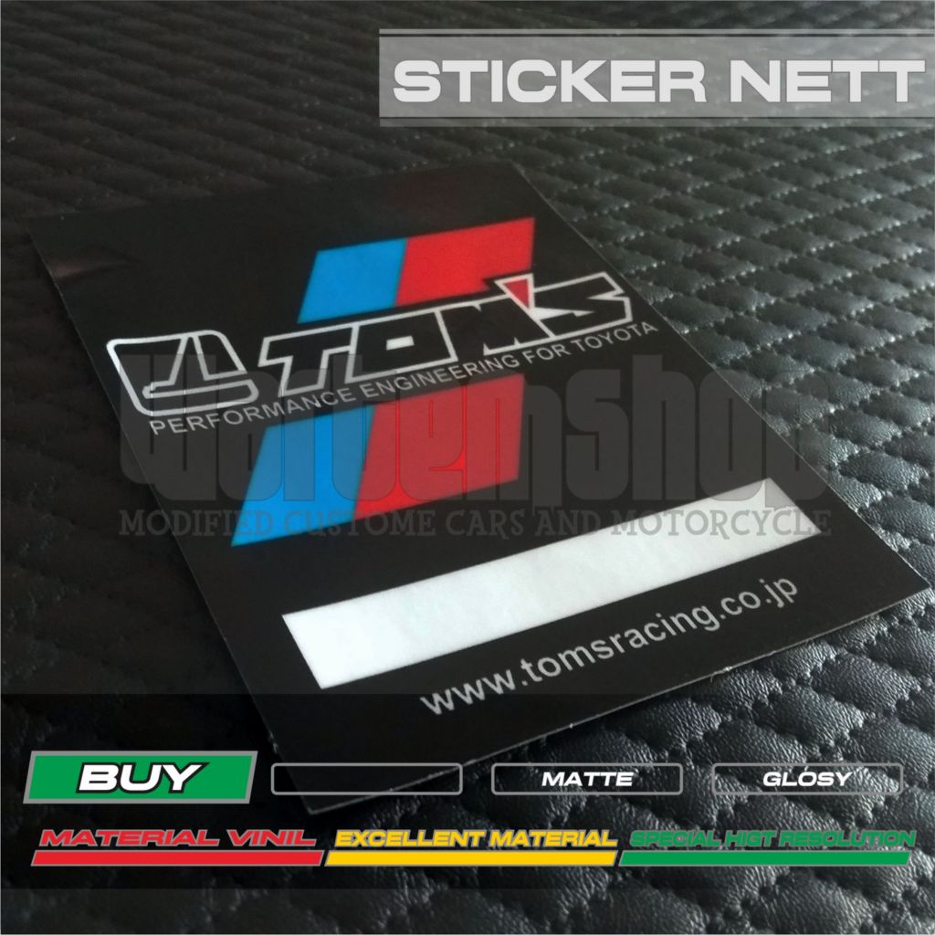 

Sticker Nett Tempel Dalem Windshield Toyota TOMS