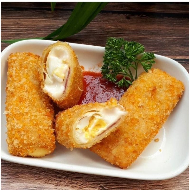 

RISOL MAYO ISI KEJU, TELOR, HAM SAPI ISI 10 PCS