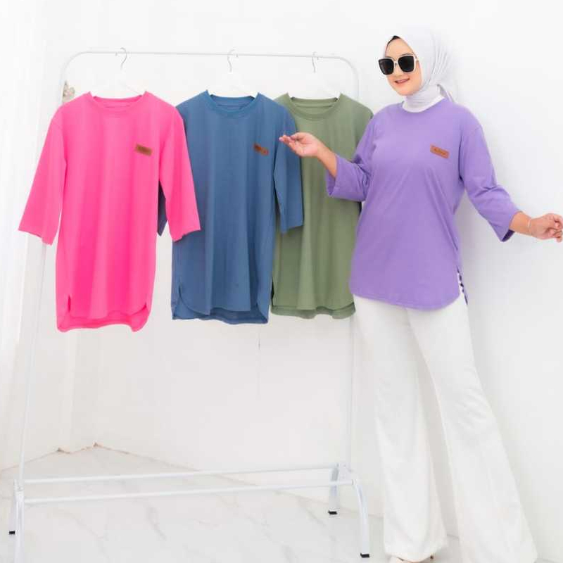 Atasan kaos combed oversize oval premium