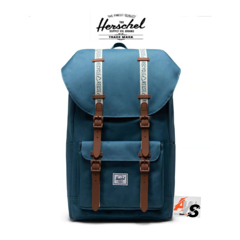 HERSCHEL ECO LITTLE AMERICA- TEAL -(25L)-BAG-US