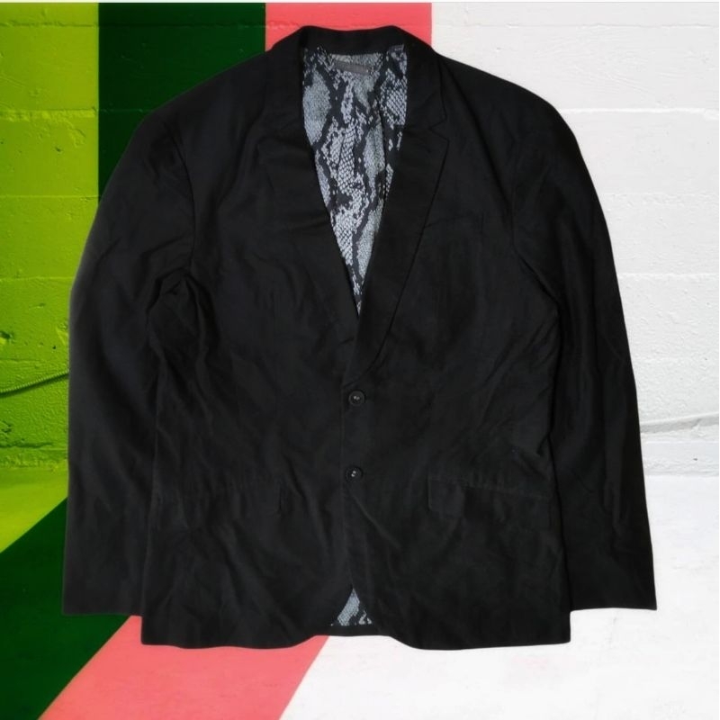 JAS BLAZER COAT OUTER FORMAL KERJA CASUAL PESTA PREWED WEDDING WISUDA SLIM FIT HITAM AX GIORGIO EMPO