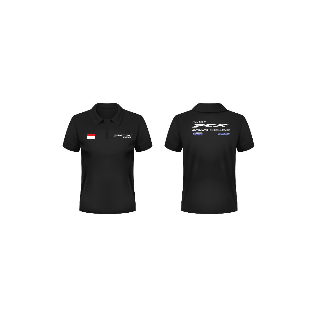 Polo Shirt Kaos Baju Kerah All New Honda PCX 160 Excellence Pria Wanita