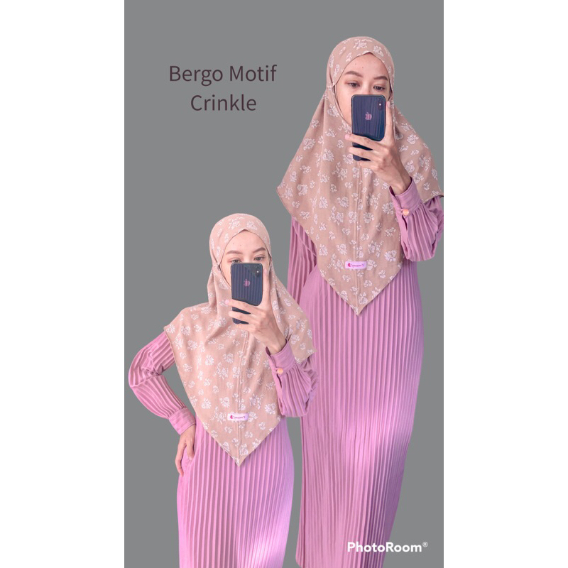 HIJAB BERGO MOTIF CRINKLE V