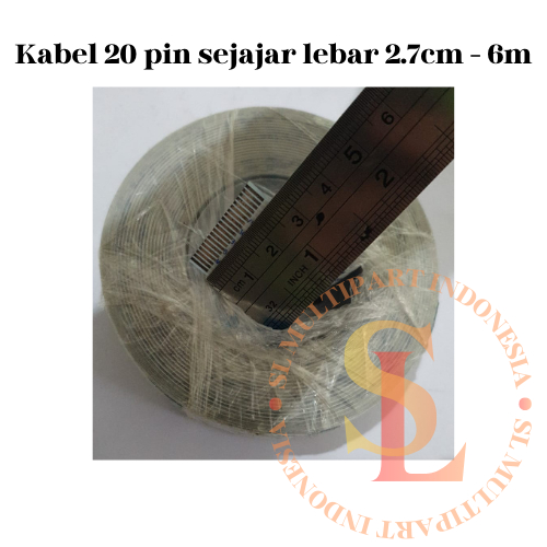 Kabel 20 pin sejajar lebar 2.7cm - 6m
