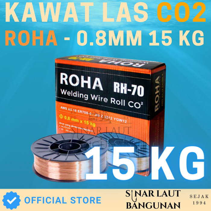 Kawat Las CO Roll/Kawat Las CO2 0.8mm 15 kg