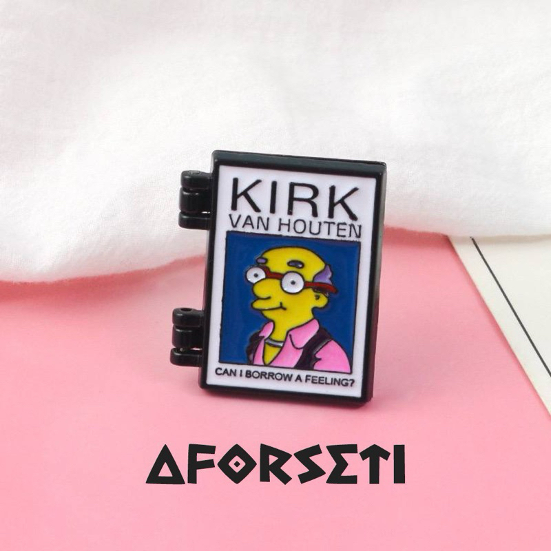 PIN ENAMEL “SIMPSONS KIRK” BROS PIN/ PIN MURAH / PIN COUPLE / PIN AESTHETIC / PIN LUCU / PIN BUTTON 