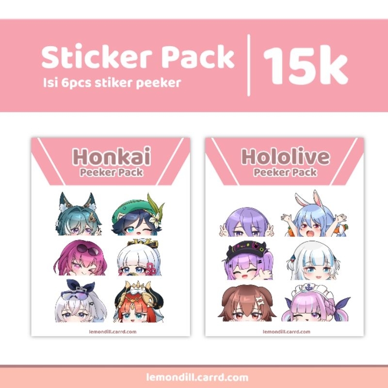 

Sticker Pack Honkai Hololive Star Rail Genshin Impact Stiker Intip Ngintip Anime