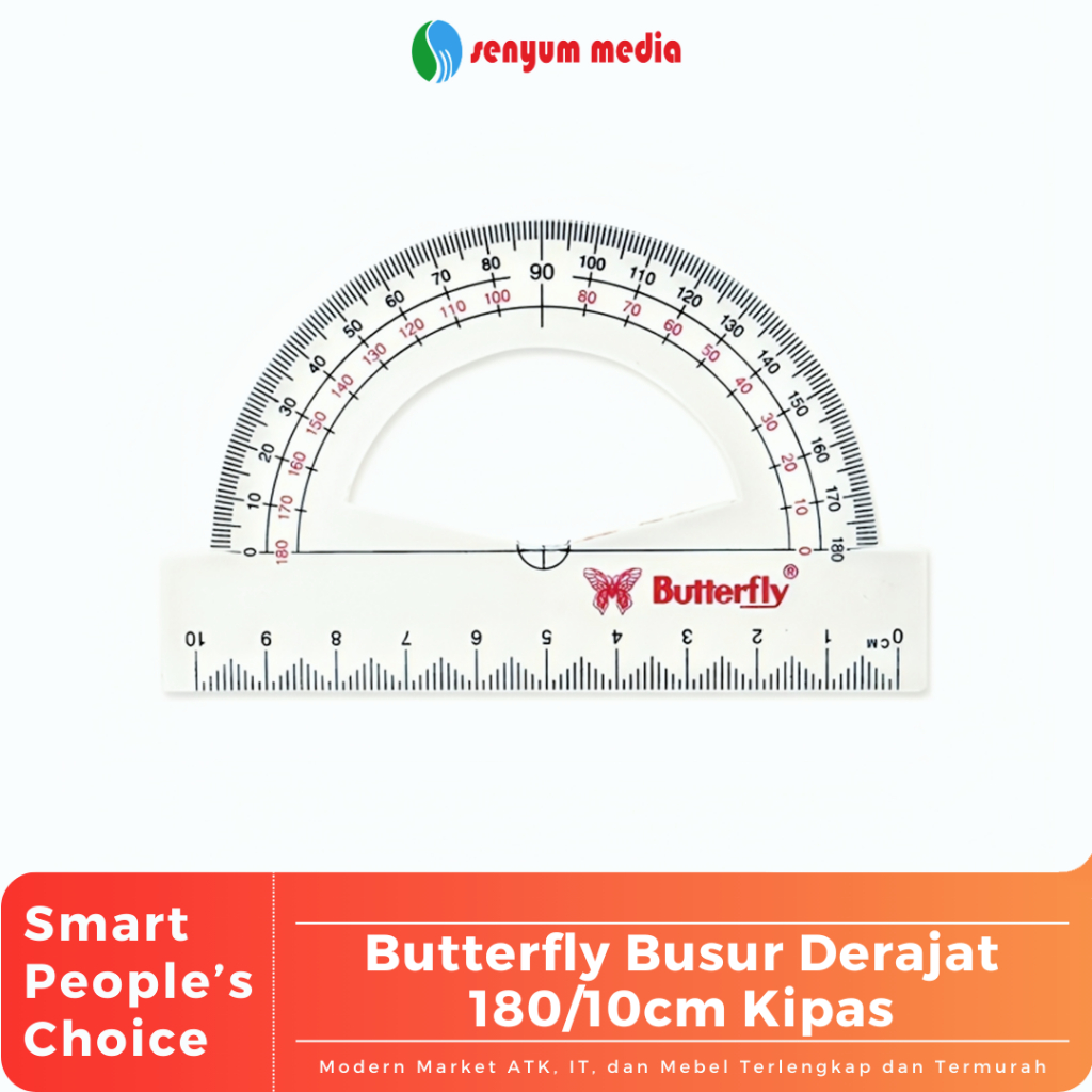 

Butterfly Busur Derajat 180/10cm Kipas (1 Pcs) (S:PCS)